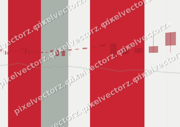 Glowing neon chart background in red and pale lime