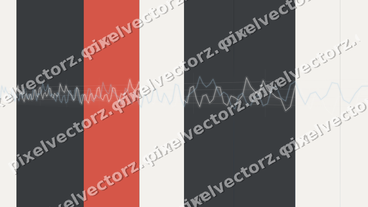 Glowing neon chart background in blue and red