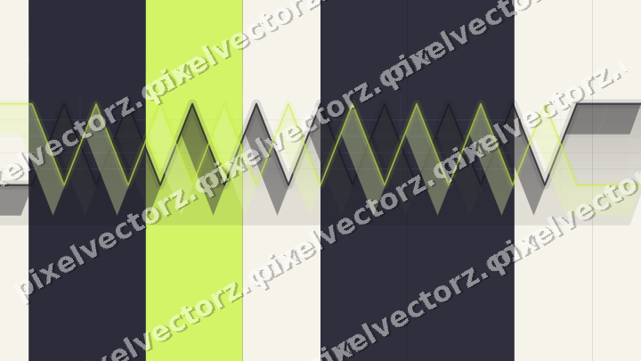 Glowing neon chart background in purple and lime