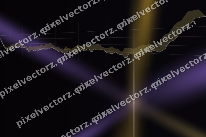 Glowing neon chart background in amber and purple