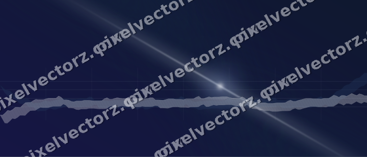 Glowing neon chart background in dark blue and white