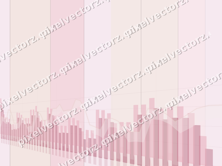 Glowing neon chart background in pink and red