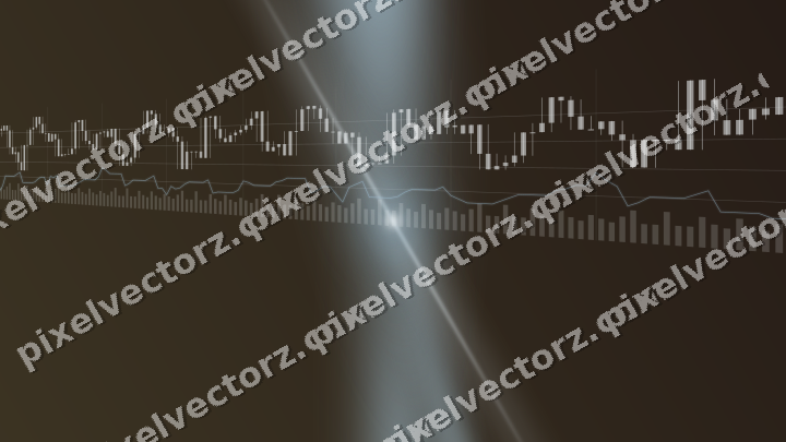 Glowing neon chart background in cyan and red