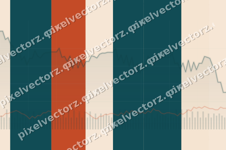 Soft pastel chart background in dark teal and orange