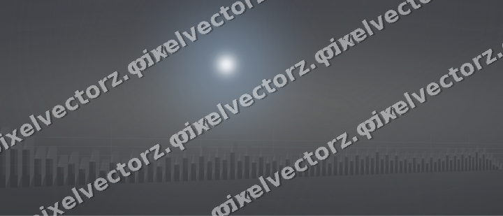 Glowing neon chart background in amber and grey