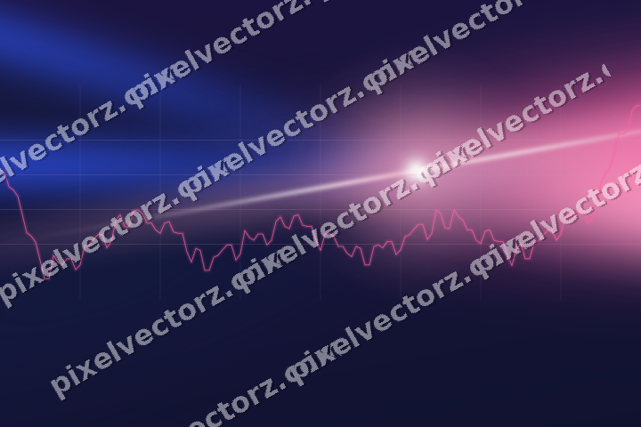 Glowing neon chart background in pink and blue