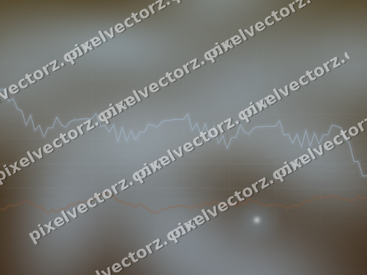 Glowing neon chart background in blue and orange