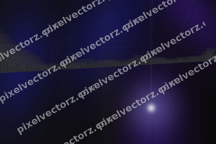 Glowing neon chart background in blue and purple