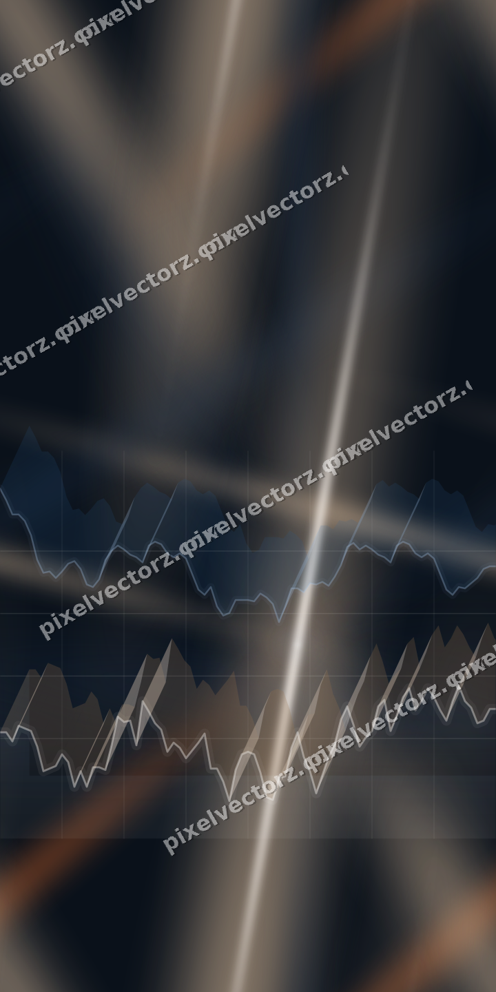 Nahtloser Neon Diagramm Hintergrund in Dunkelblau und Orange