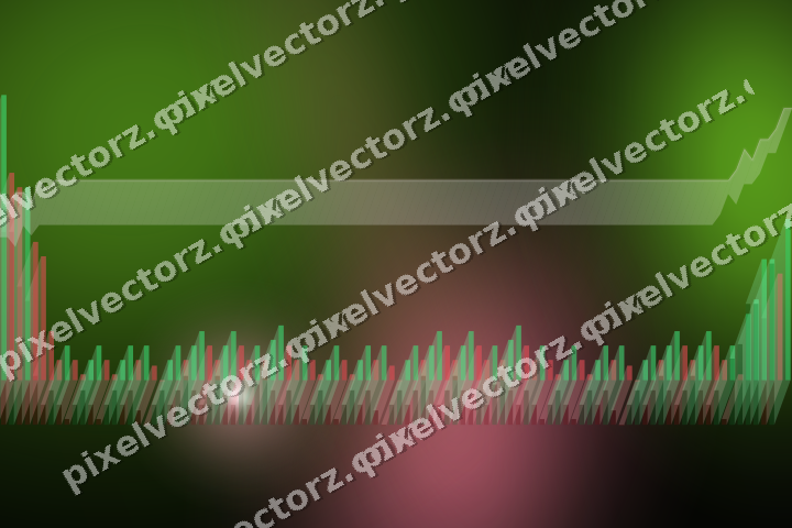 Glowing neon chart background in pink and lime