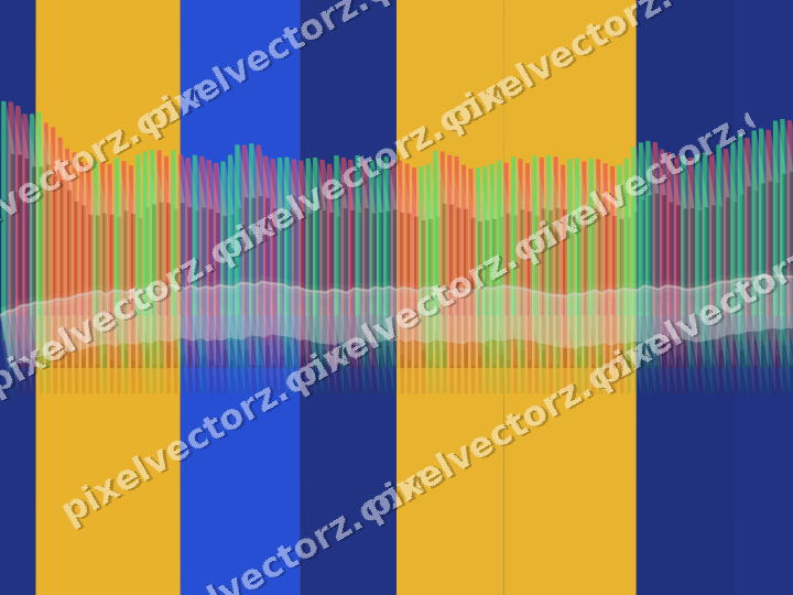 Glowing neon chart background in amber and blue