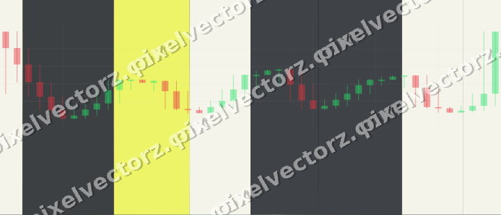 Glowing neon chart background in blue and yellow