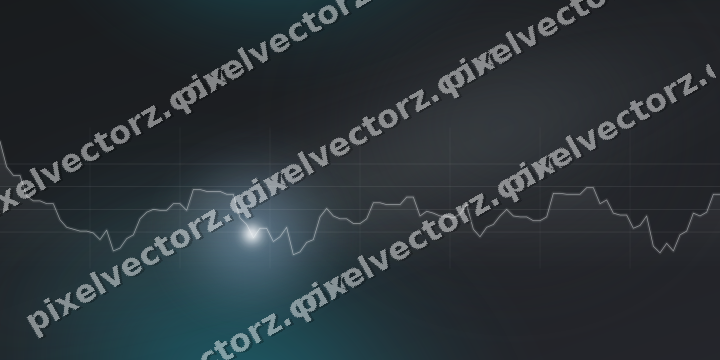 Glowing neon chart background in teal and pale cyan