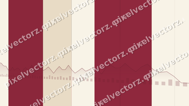 Glowing neon chart background in pink and red
