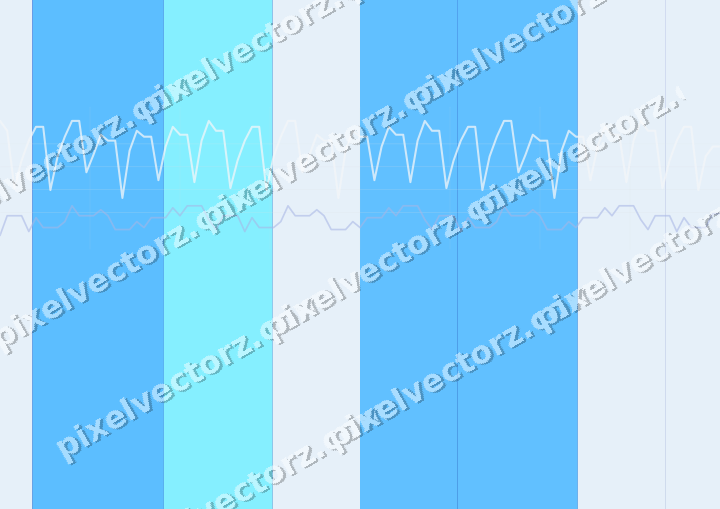 Glowing neon chart background in cyan and blue