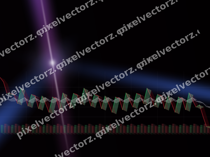 Glowing neon chart background in purple and blue