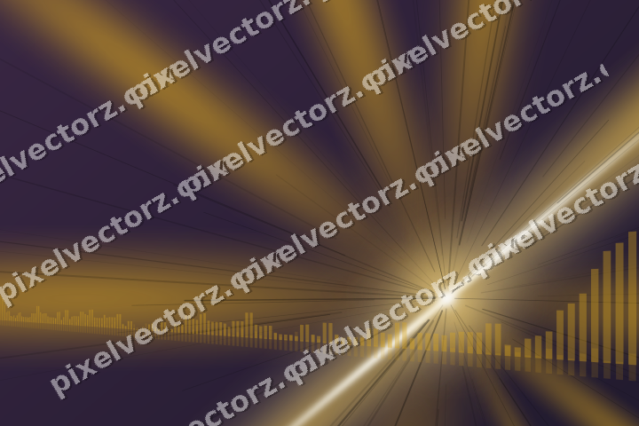 Glowing neon chart background in amber and purple