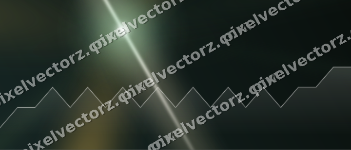 Glowing neon chart background in dark green and amber