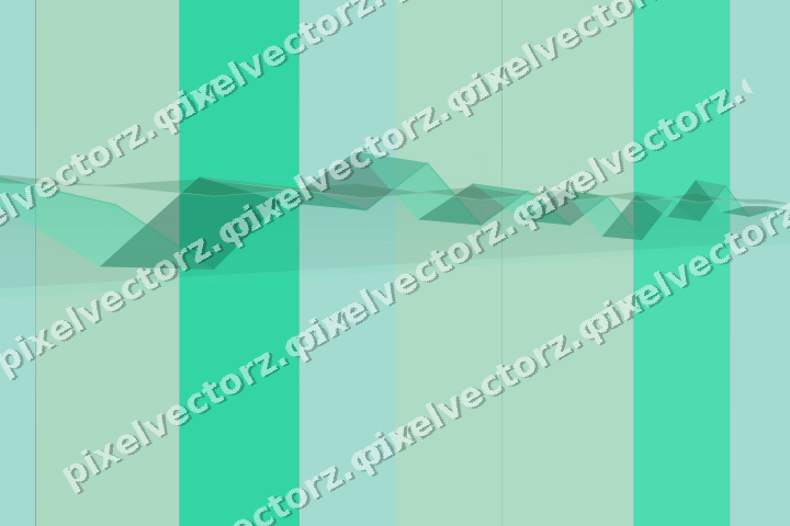 Glowing neon chart background in green and teal