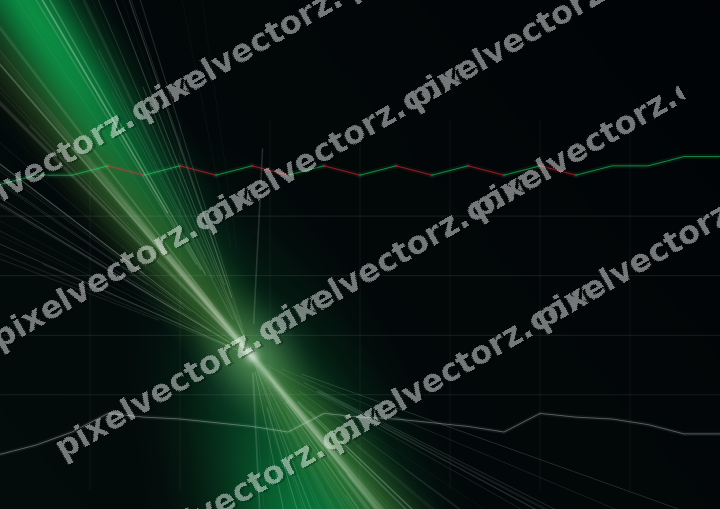 Glowing neon chart background in green and lime