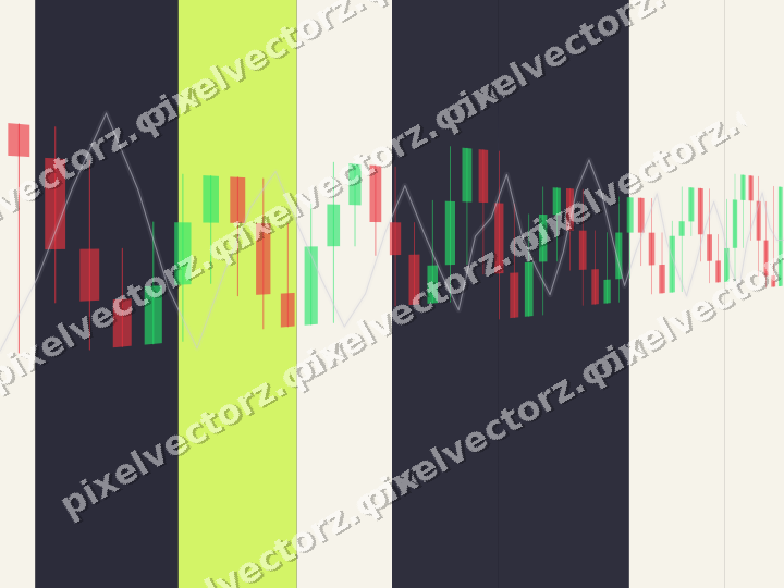 Glowing neon chart background in purple and lime