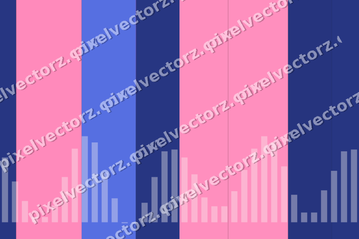 Glowing neon chart background in pink and blue