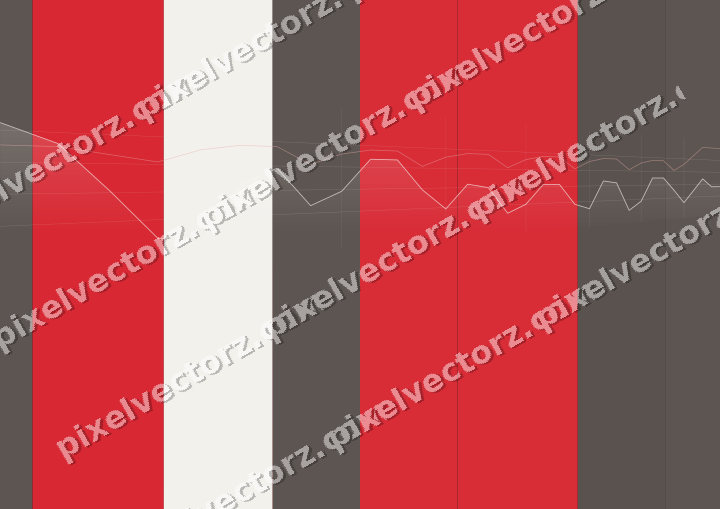 Glowing neon chart background in red and amber