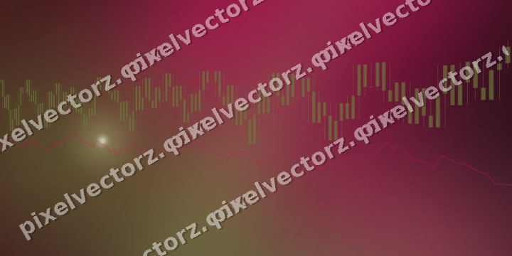 Glowing neon chart background in lime and pink