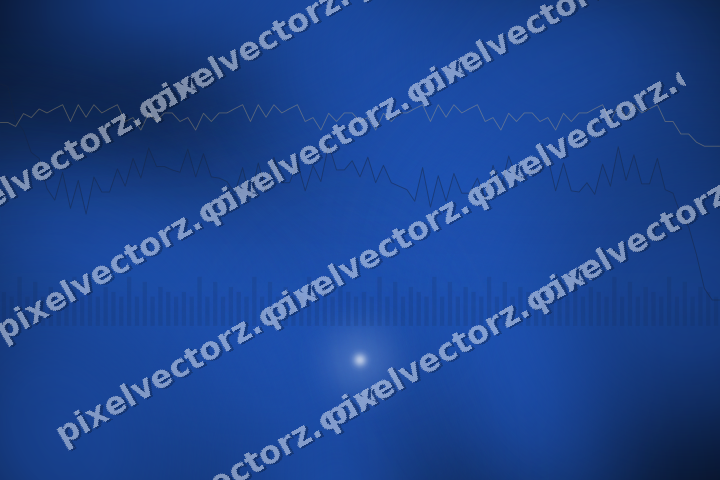 Glowing neon chart background in blue and amber