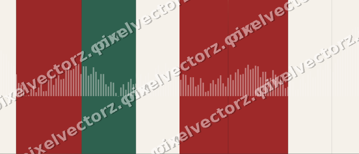 Glowing neon chart background in red and green