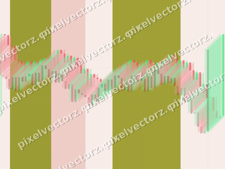 Glowing neon chart background in yellow and red