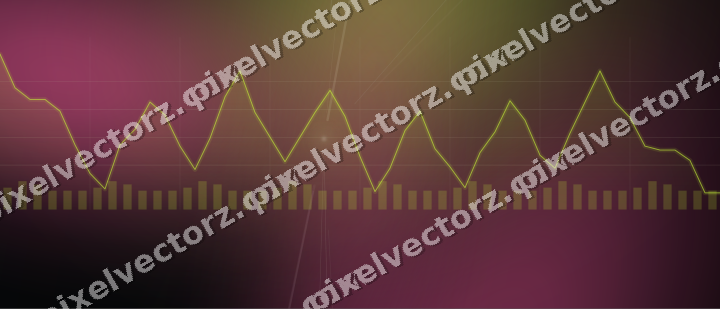 Glowing neon chart background in lime and amber