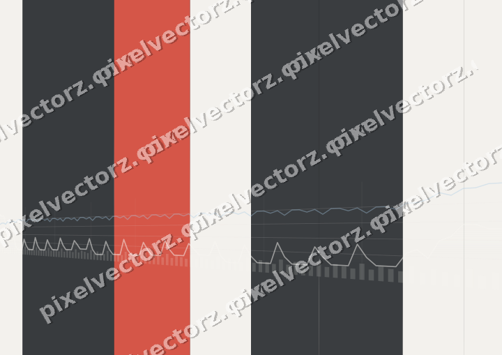 Glowing neon chart background in red and pale amber