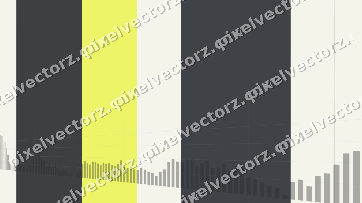Glowing neon chart background in blue and yellow