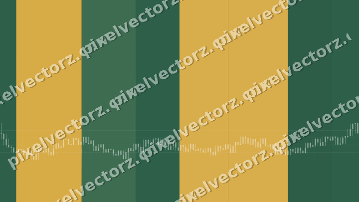 Glowing neon chart background in amber and dark green