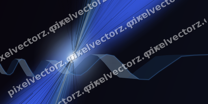 Glowing neon chart background in blue and cyan