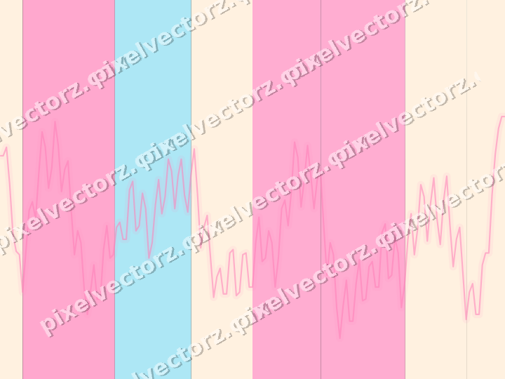 Glowing neon chart background in pink and cyan