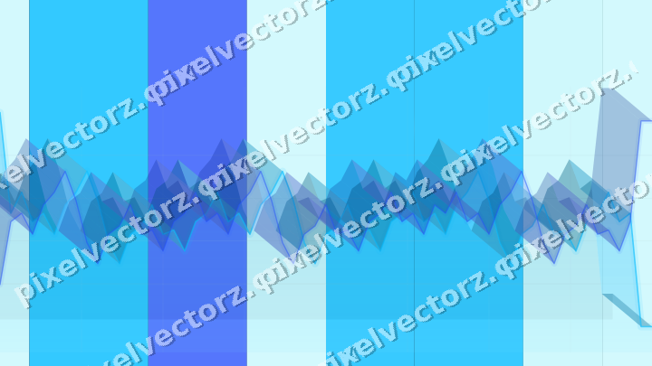 Glowing neon chart background in cyan and teal