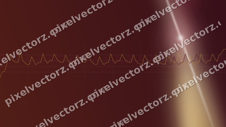 Glowing neon chart background in dark pink and amber