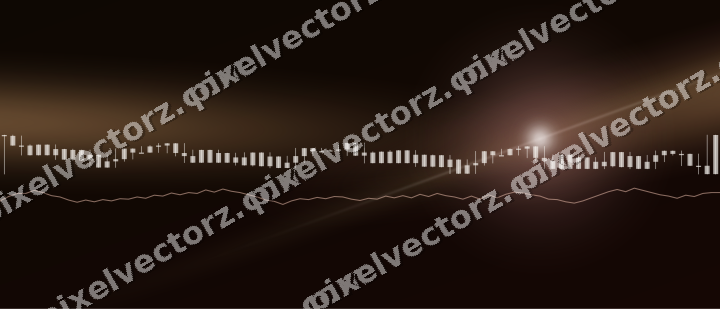 Glowing neon chart background in red and orange