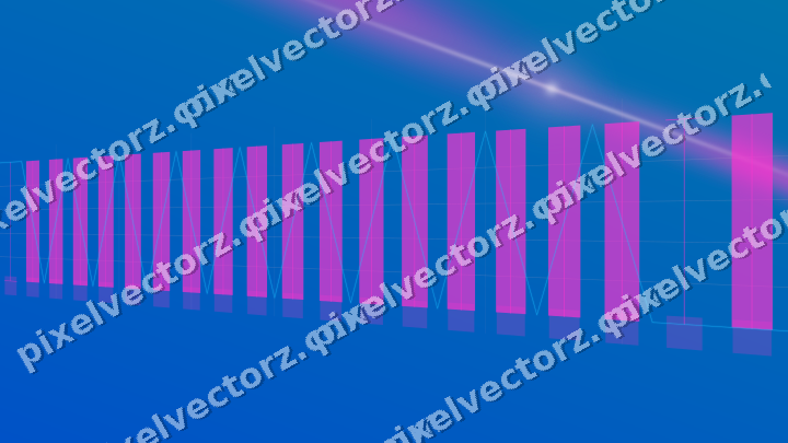 Glowing neon chart background in magenta and purple
