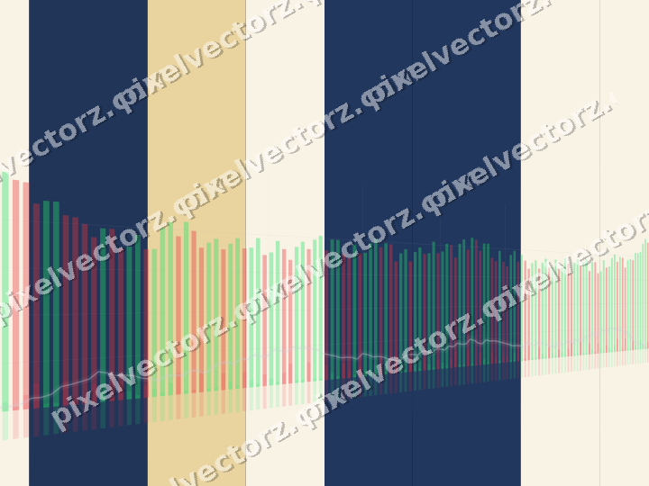 Glowing neon chart background in blue and amber