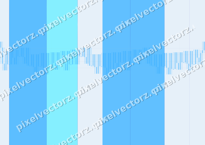 Glowing neon chart background in cyan and blue