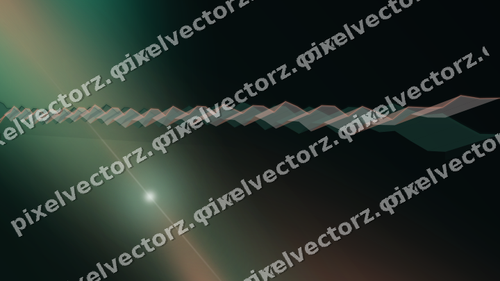 Glowing neon chart background in green and orange