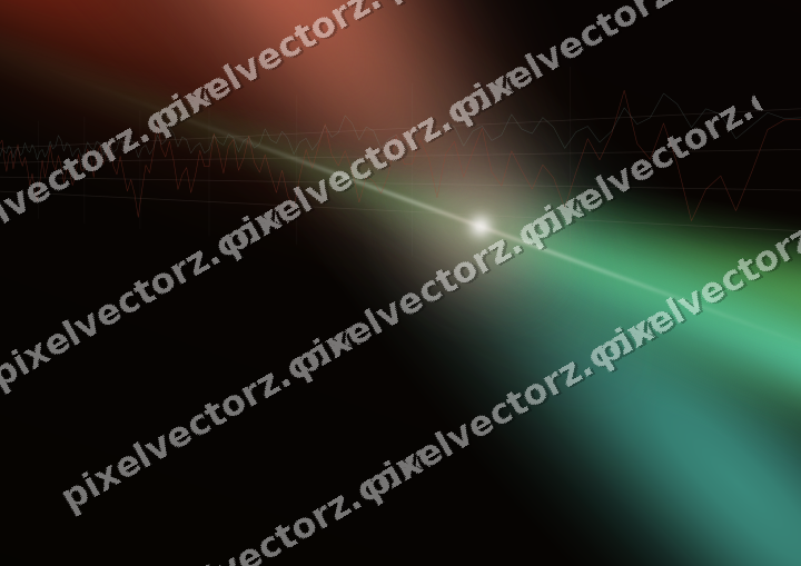 Glowing neon chart background in red and orange
