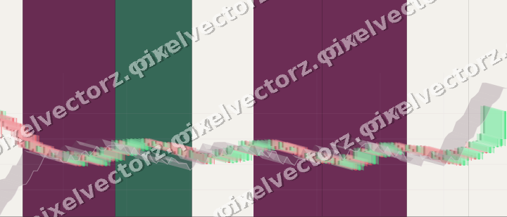 Glowing neon chart background in magenta and pink