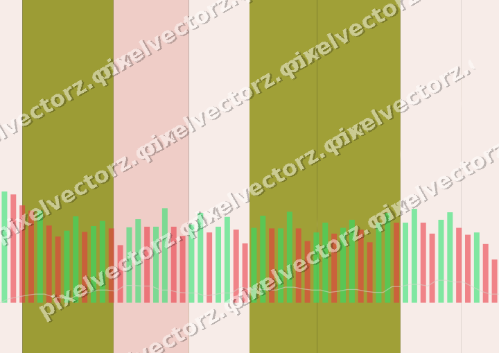 Glowing neon chart background in yellow and red