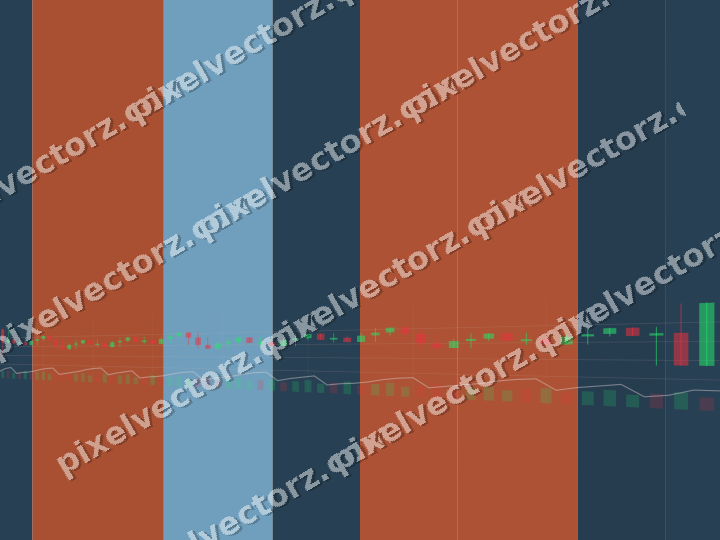 Soft pastel chart background in orange and cyan