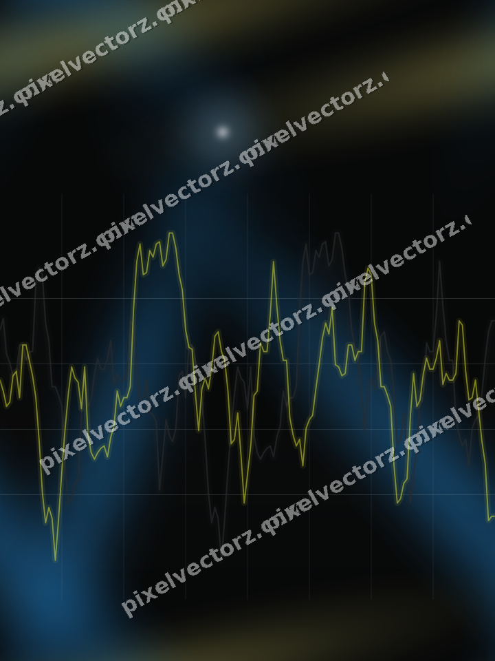 Nahtloser Neon Diagramm Hintergrund in Blau und Gelb