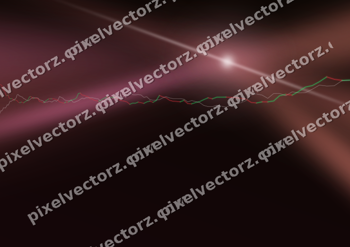 Glowing neon chart background in pink and red